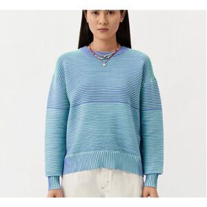 NWOT Beach Riot Occulus Sweater Seashore Blue Green Ribbed Oversized Small